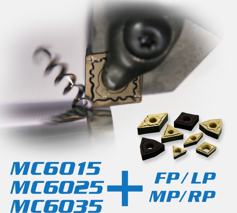 钢车削加工用CVD涂层硬质材料系列 MC6015/MC6025