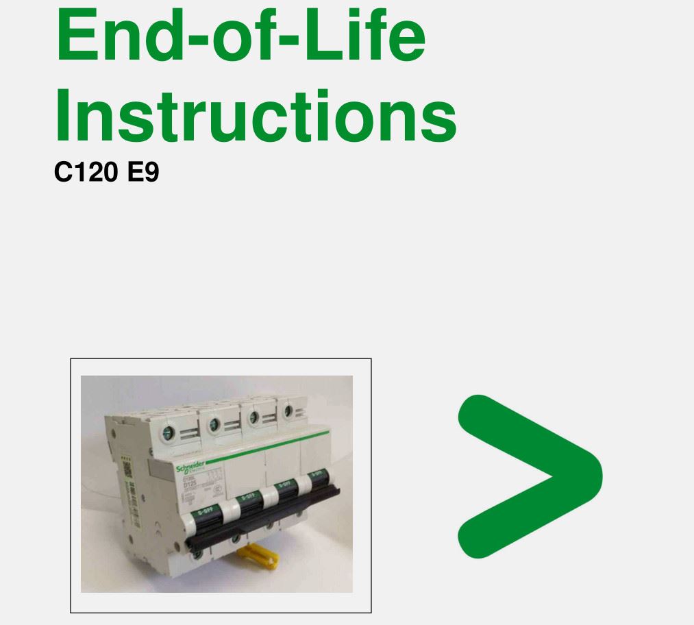 Product End-of-Life Instructions C120E9
